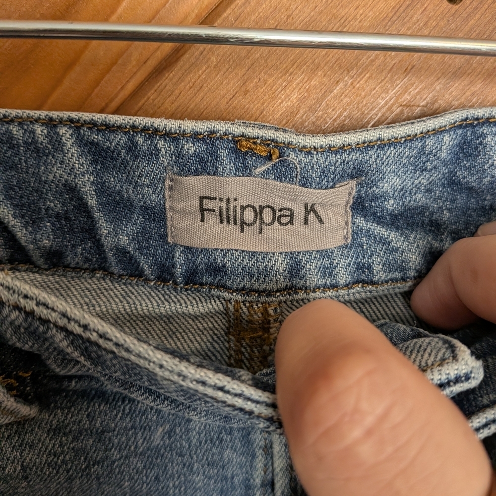 Filippa K Stylish Button-Front Denim Pencil Skirt Size Medium - Picture 3 of 5